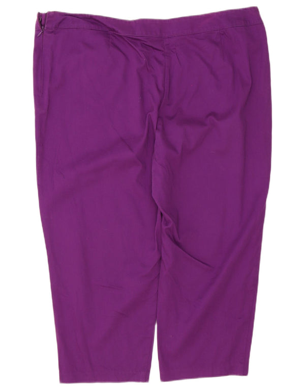 Marks & Spencer Damskie Bermudy UK 20 2XL W40 Fioletowa bawełna