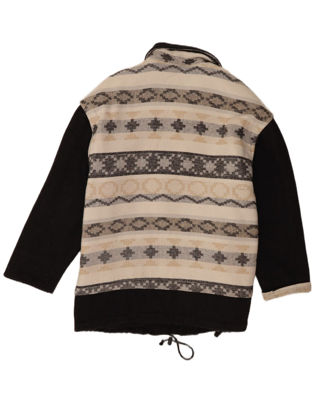 Vintage damski płaszcz wiatrówka oversize UK 18 XL beżowy geometryczny