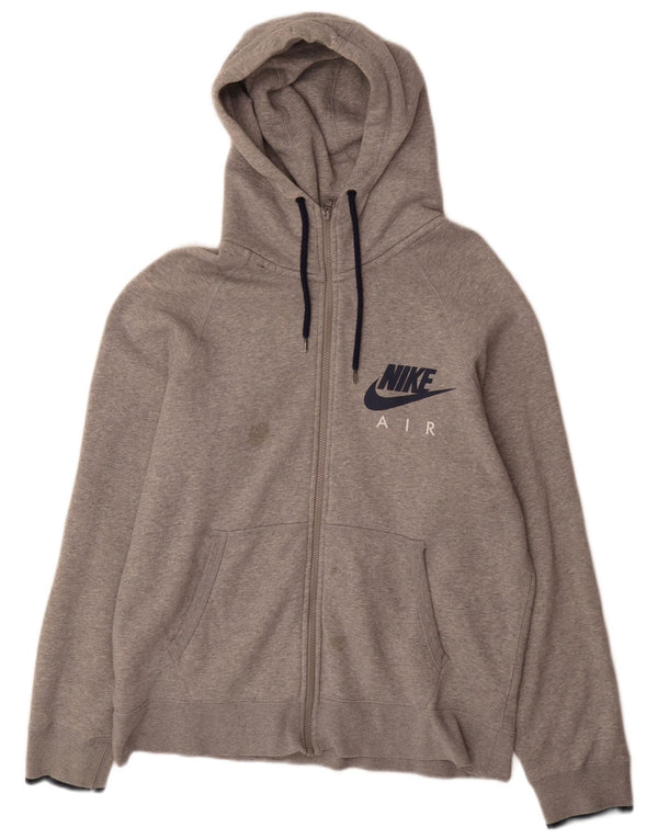 Męski sweter z kapturem i zamkiem błyskawicznym Nike Air o regularnym kroju XL, szary, bawełniany, sportowy