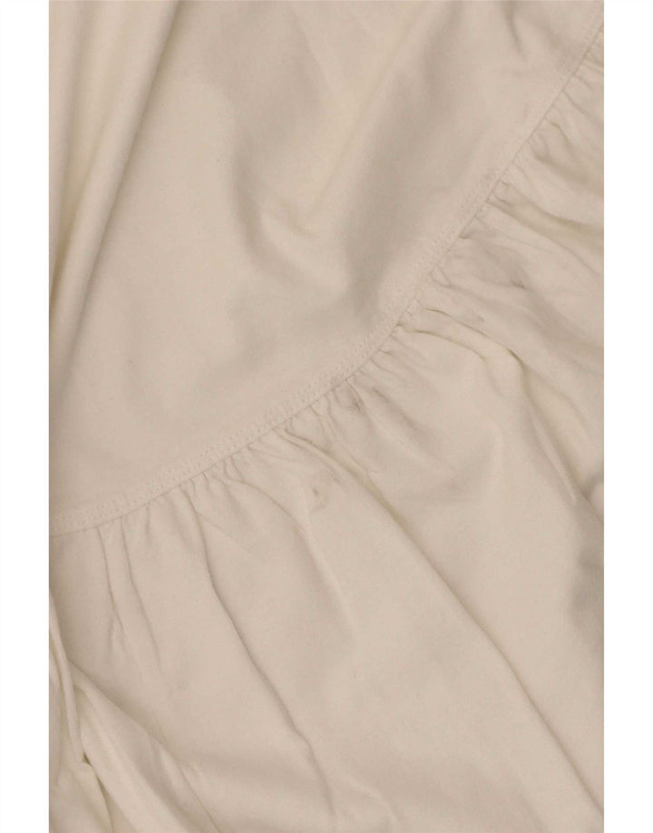 Damska bluzka oversize Zara Top UK 10 Small White Cotton
