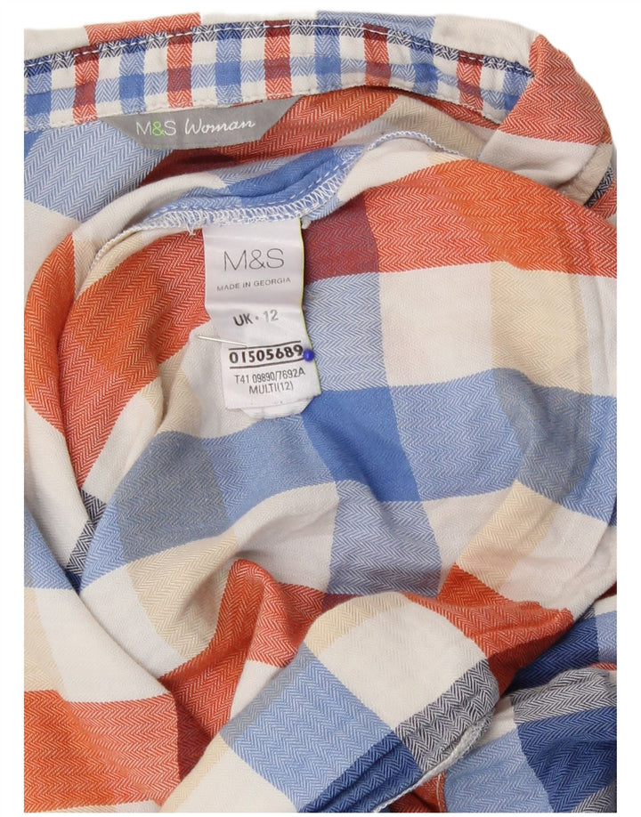 Marks & Spencer Damska koszula flanelowa UK 12 w średnią wielobarwną kratkę