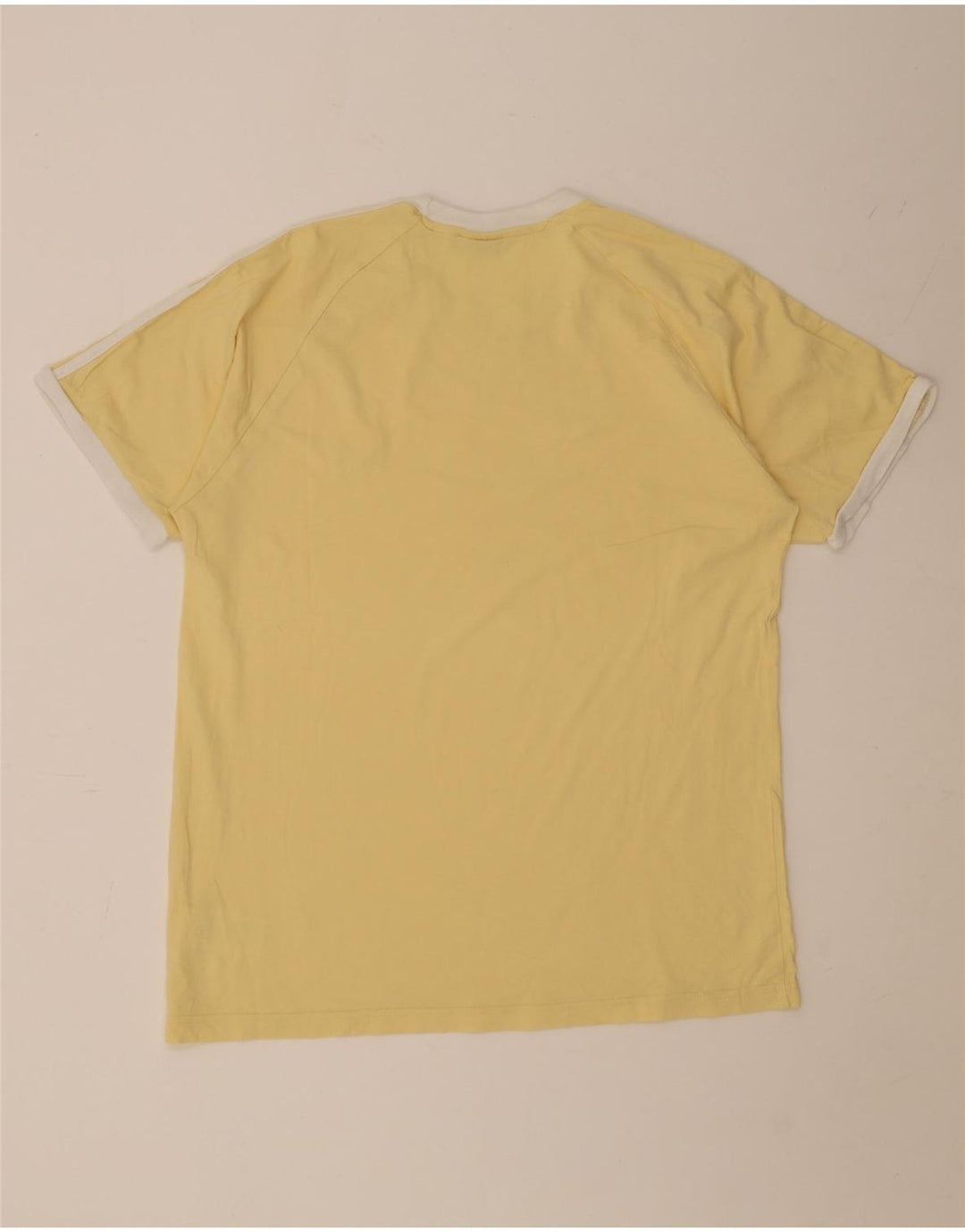 Adidas Męski T-Shirt Top Duży Żółty Bawełniany
