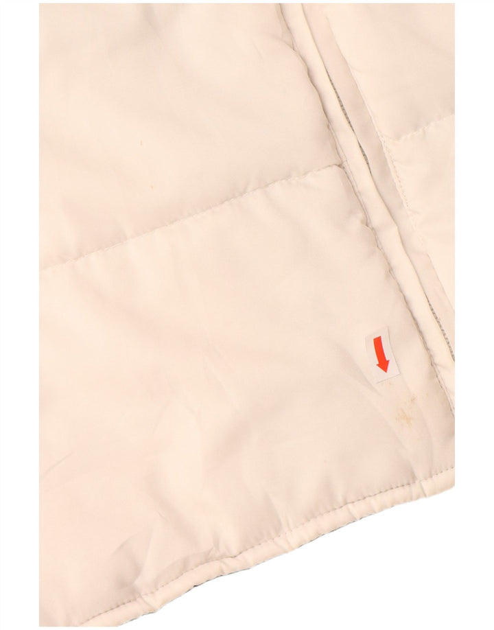 Męska wyściełana kamizelka z grafiką LOTTO IT 52 XL, biały poliester