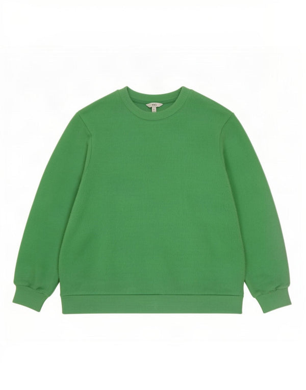Marks & Spencer Damski sweter oversize z dekoltem w łódkę, UK 16, duży zielony
