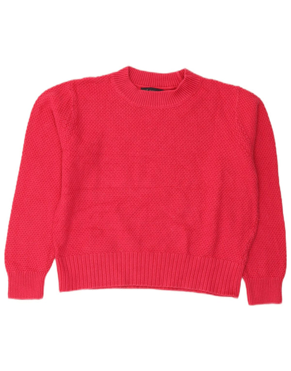 Marks & Spencer Damski sweter z golfem, UK 14, duży różowy