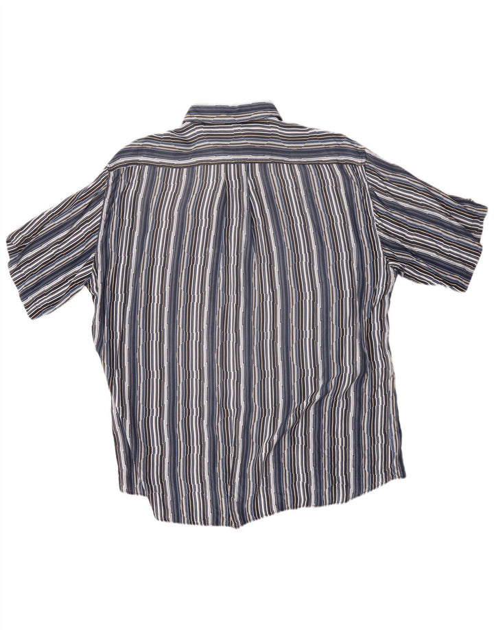 Koszula męska z krótkim rękawem Tipo' S, 2XL, granatowa w prążki