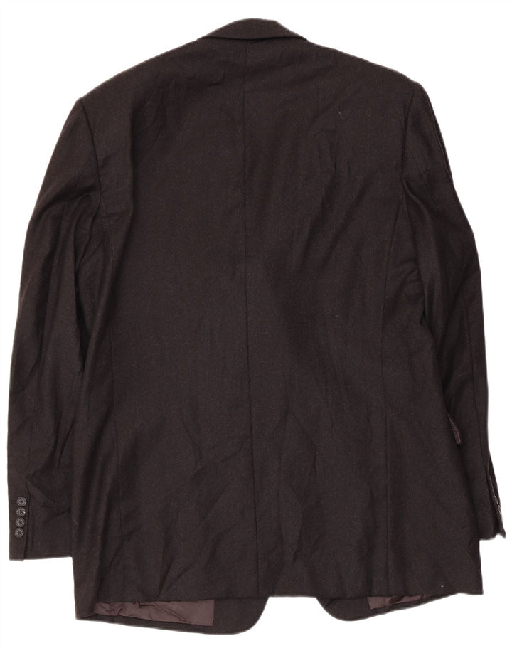 Męska marynarka zapinana na 3 guziki Burberrys IT 52, duża czarna wełna