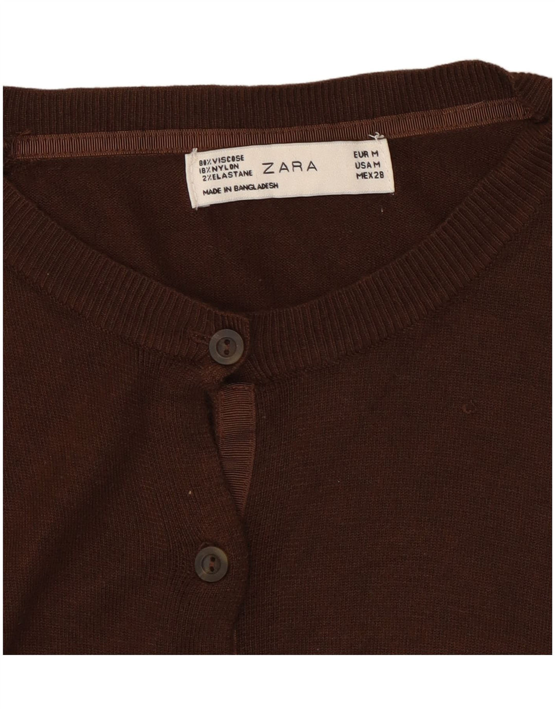 Sweter damski Zara Cardigan UK 14 Średni brąz