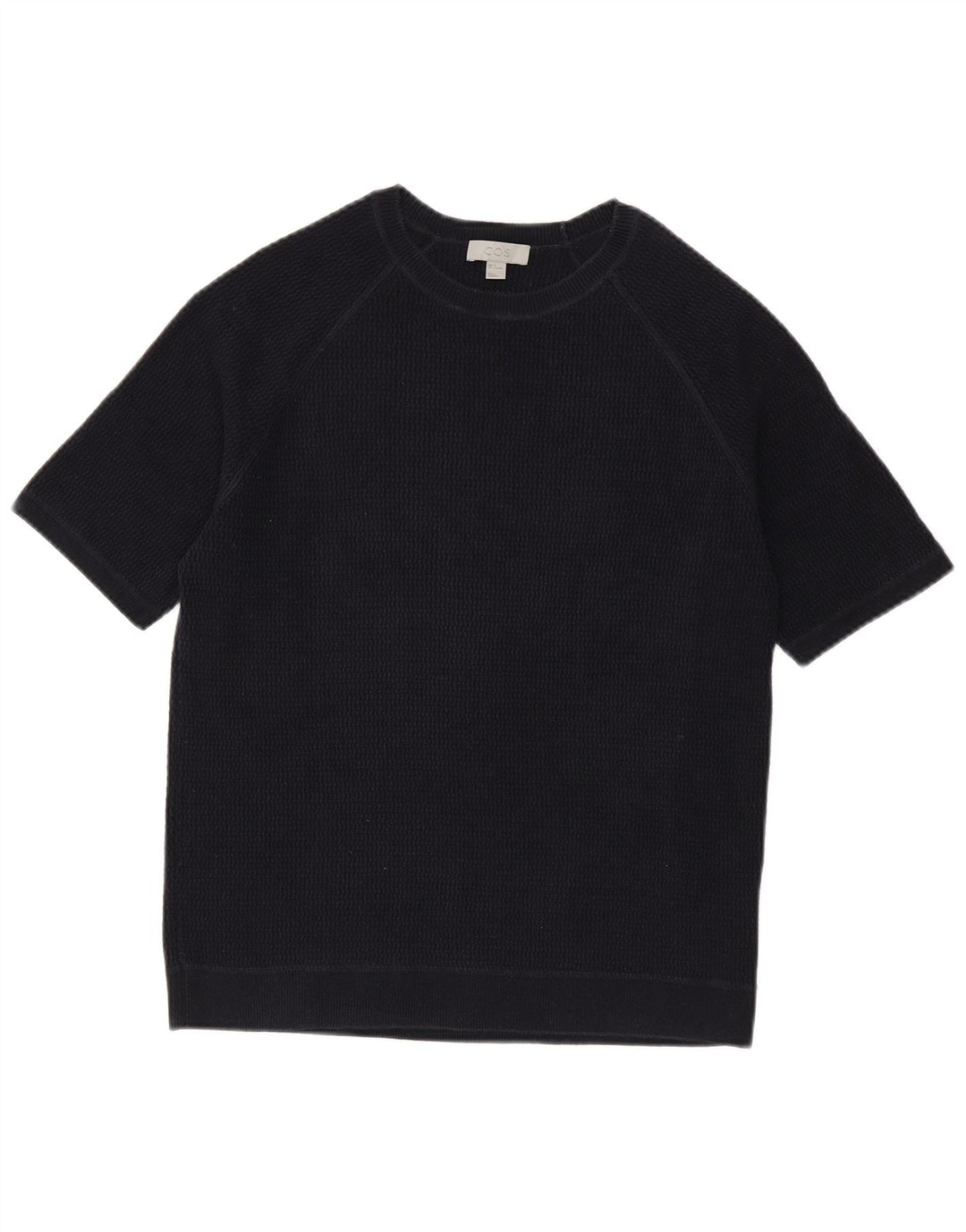 Cos Męski T-shirt Top Średni Granatowy Bawełniany