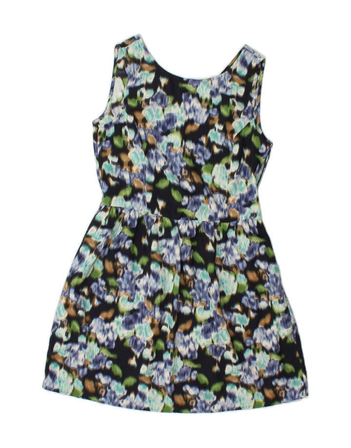 BENETTON Womens Abstract Pattern A-Line Dress UK 12 Medium Multicoloured Vintage Benetton and Second-Hand Benetton from Messina Hembry 