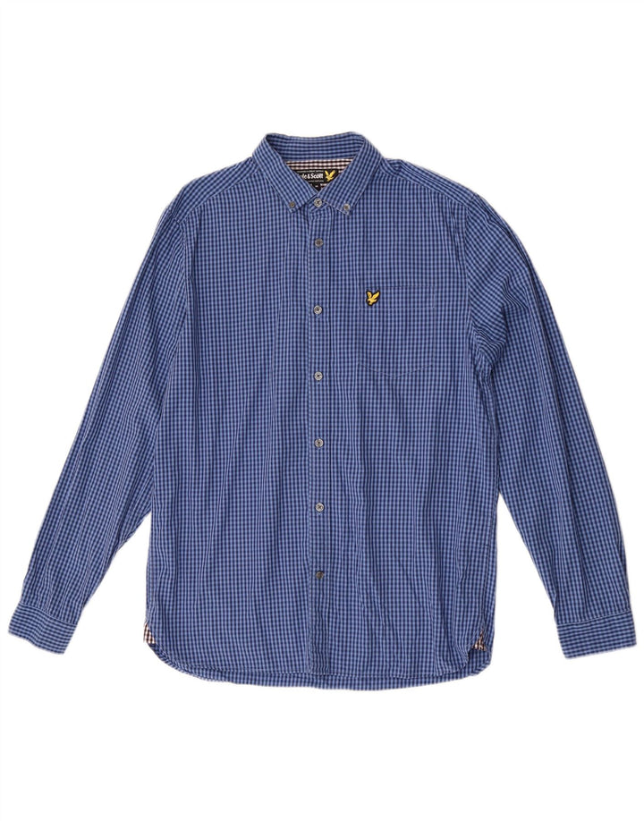 Koszula męska Lyle & Scott, bawełniana w kratkę, w kolorze średniego niebieskiego