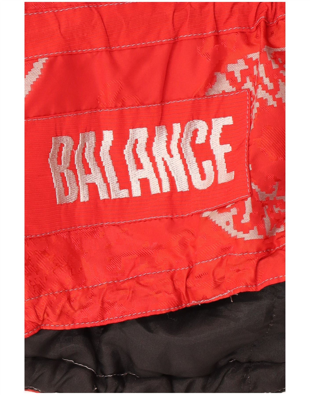 Męska kamizelka graficzna VINTAGE UK 40, duża, czerwona, poliamidowa