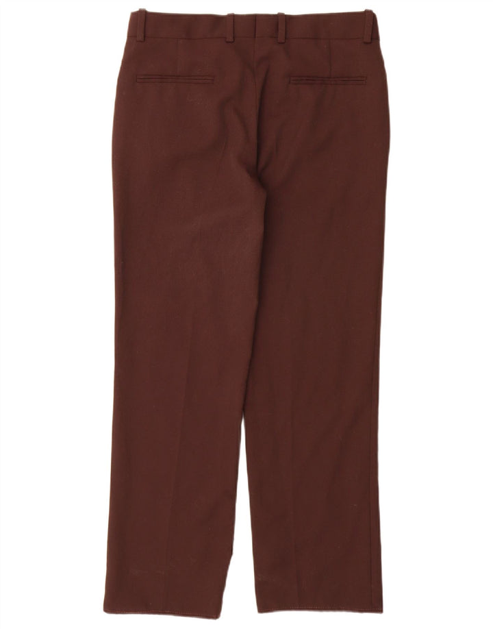 Proste spodnie chino Zara, małe, W26 L28, brązowe, poliestrowe