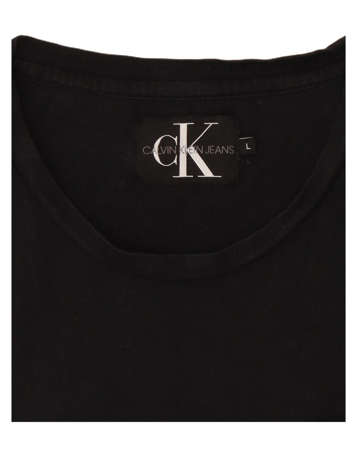 Męski T-shirt CALVIN KLEIN JEANS, duży, czarny