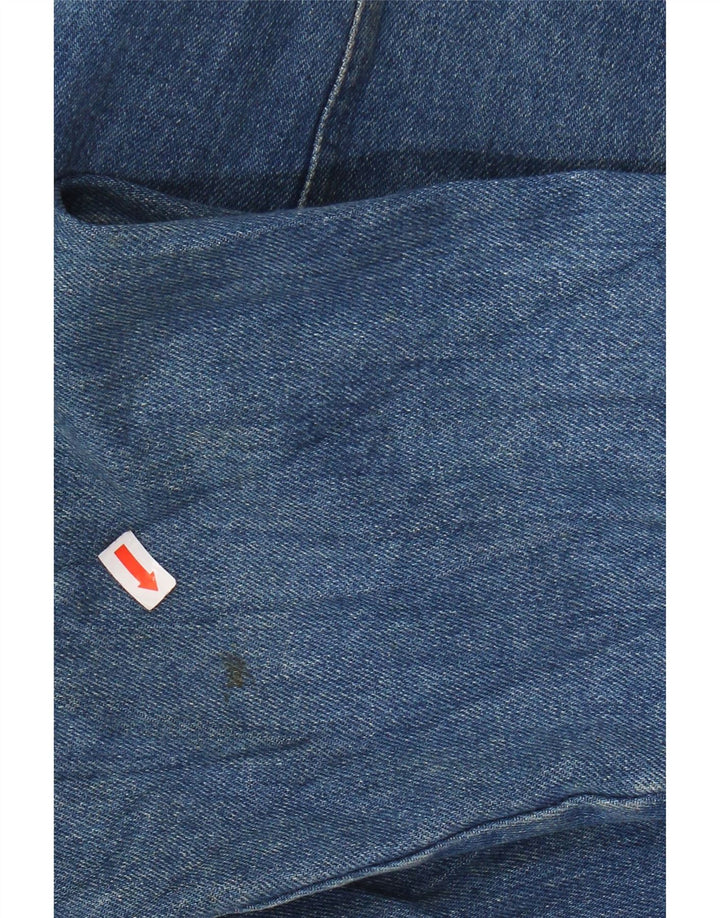 Damska marynarka dżinsowa zapinana na 1 guzik w stylu vintage, UK 16, duża niebieska