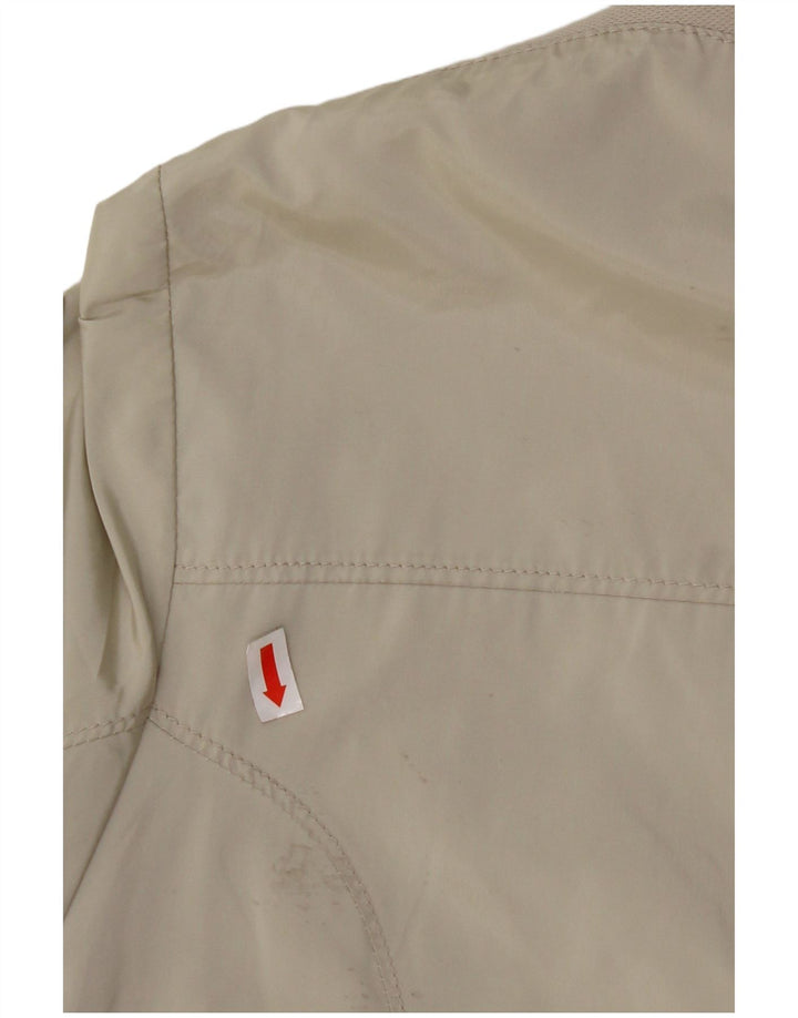 GEOX Womens Hooded Bomber Jacket UK 14 Large Beige Polyester