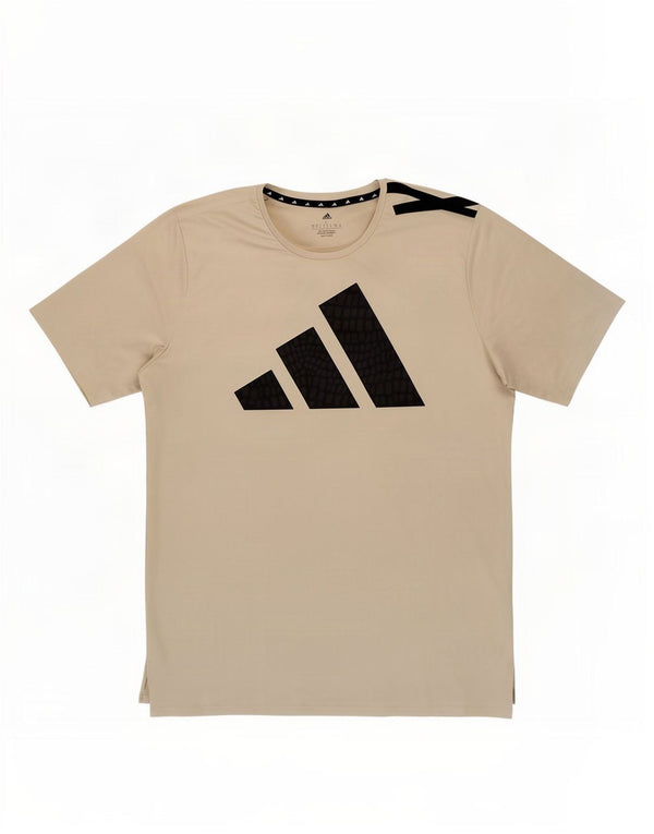 Męska koszulka z grafiką Adidas, duża, w kolorze złamanej bieli