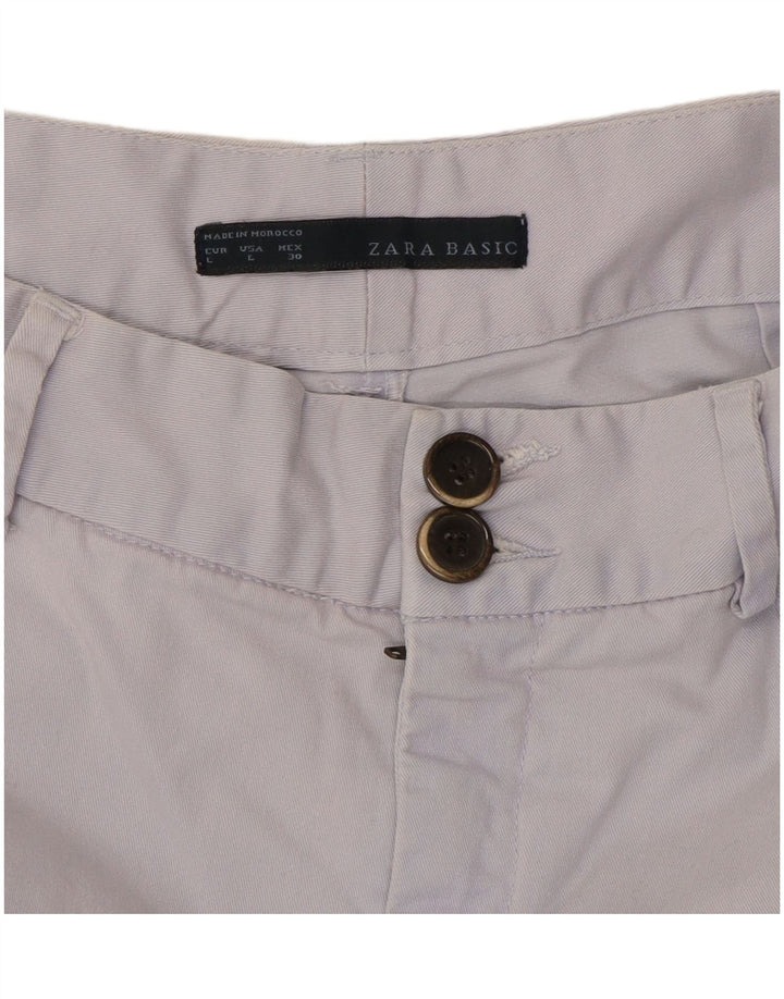 Damskie spodenki Chino Zara, duże, W30, niebieskie