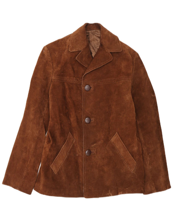 Vintage męska zamszowa kurtka UK 36 Small Brown