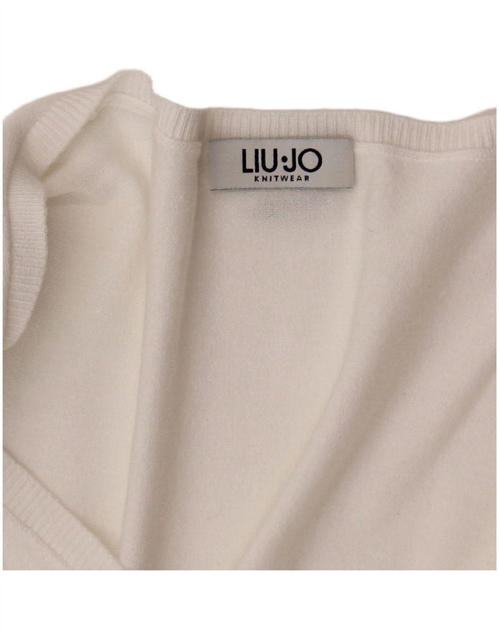 Damski sweter rozpinany Liu Jo UK 10, mały, biały