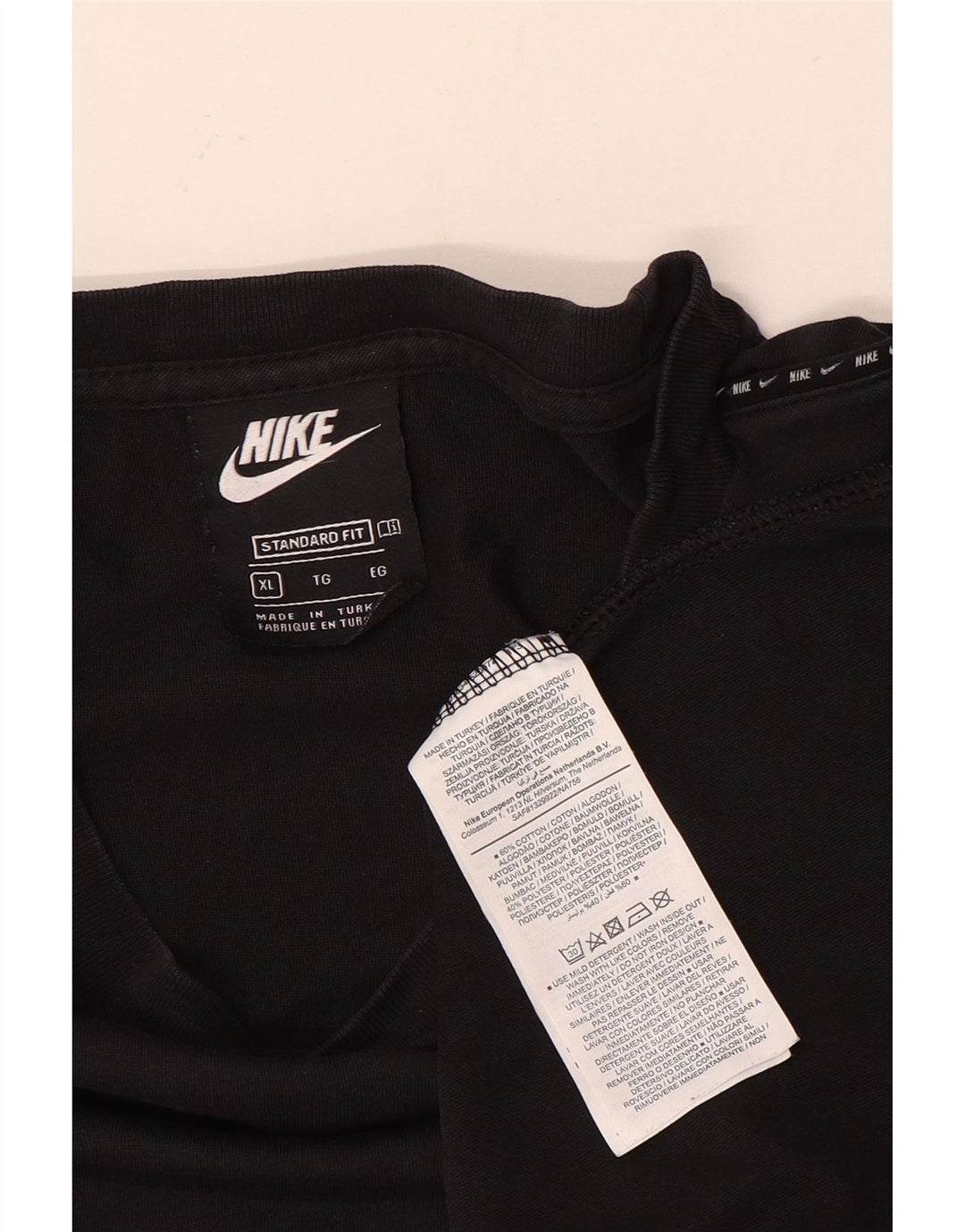 T-shirt męski Nike XL, czarny, bawełniany