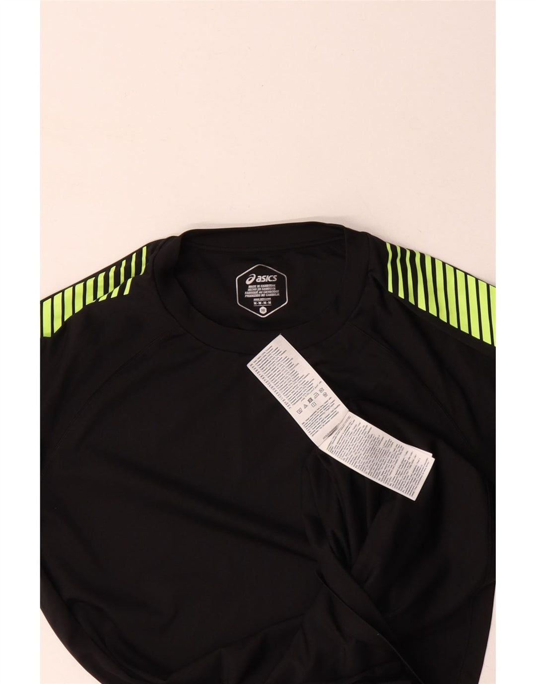 T-shirt męski ASICS Top, średni czarny poliester z blokami kolorów