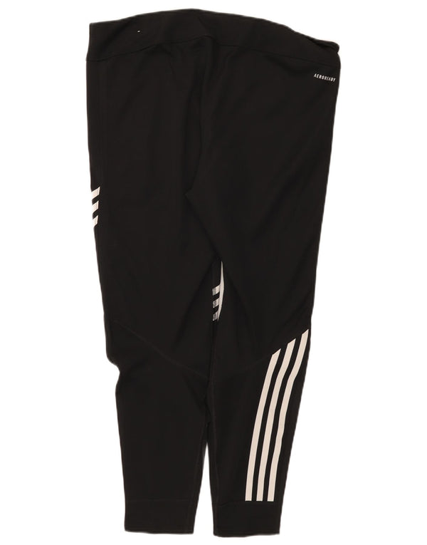Damskie legginsy Adidas Running Capri UK 20/22 XL Czarne, poliestrowe sportowe