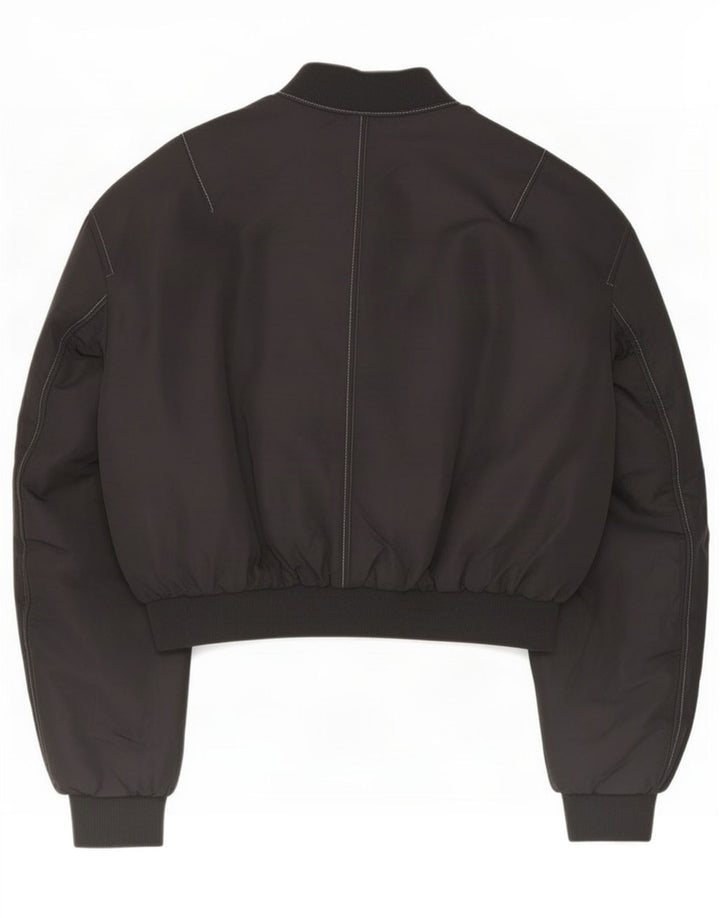 Damska kurtka bomberka Zara Oversize UK 10, mała, czarna, z poliamidu