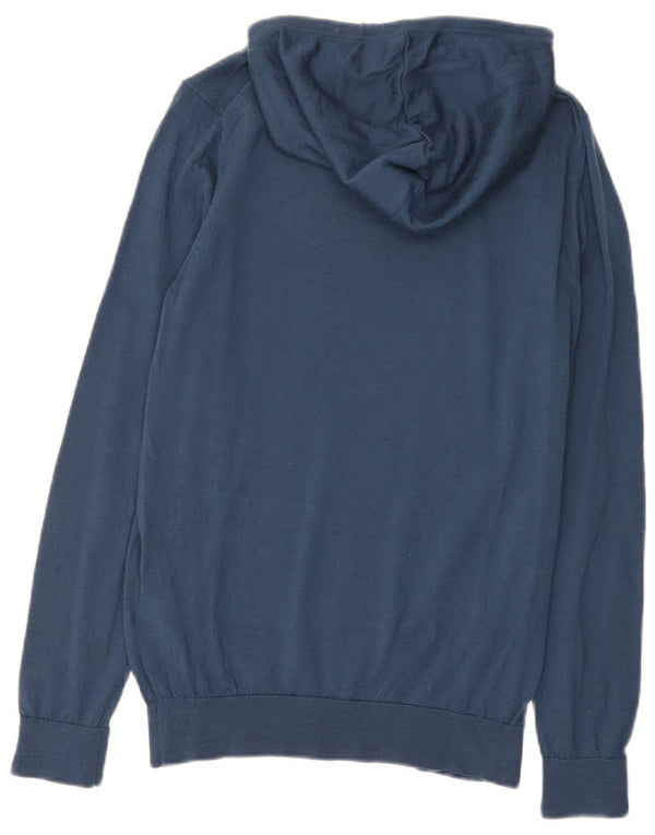 Damski sweter z kapturem Reiss UK 12 Średni Granatowy Wełna Merino