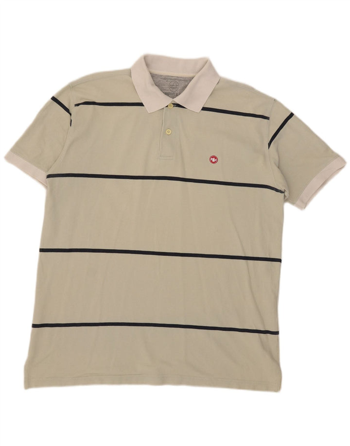 Męska koszulka polo Murphy & Nye 2XL, beżowa, bawełniana w paski