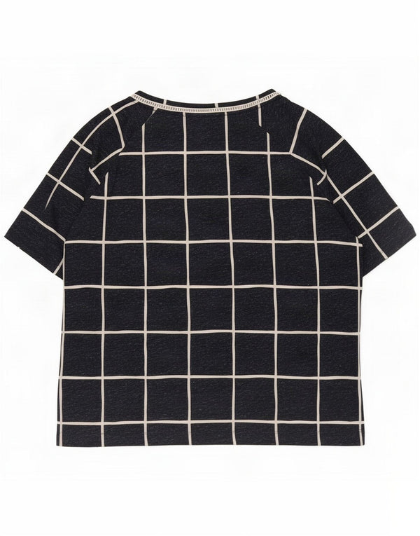 Marks & Spencer T-shirt damski Top UK 16 duży granatowy geometryczny