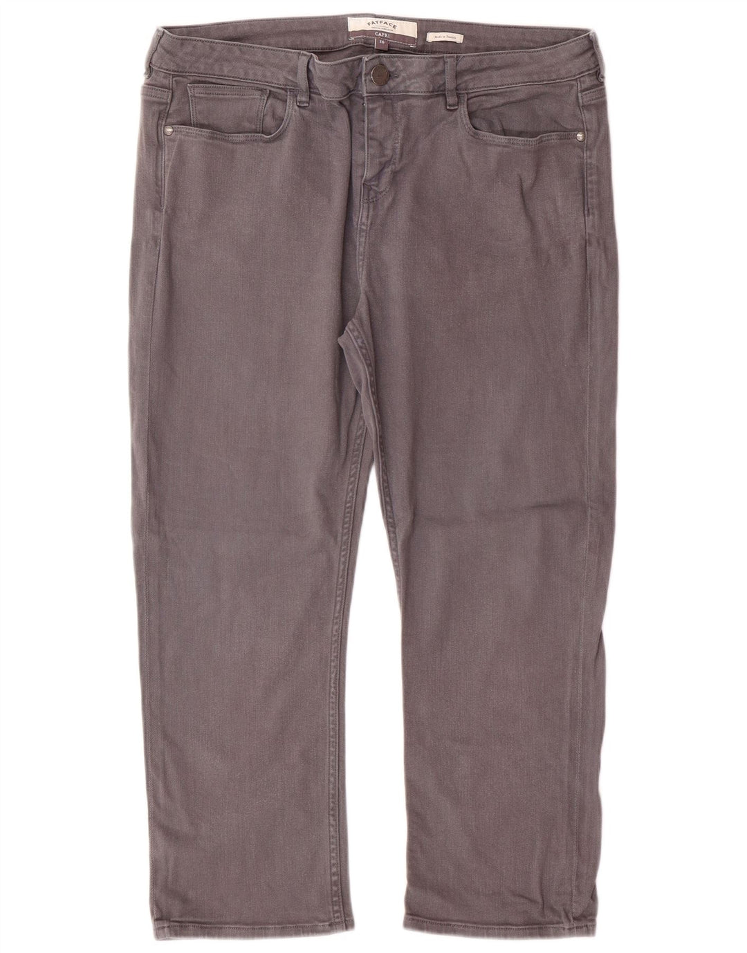 Damskie dżinsy Capri FAT FACE US 16 2XL W36 L24 Szara bawełna