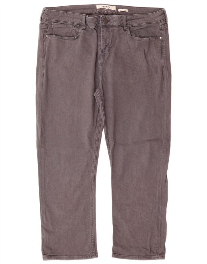 Damskie dżinsy Capri FAT FACE US 16 2XL W36 L24 Szara bawełna