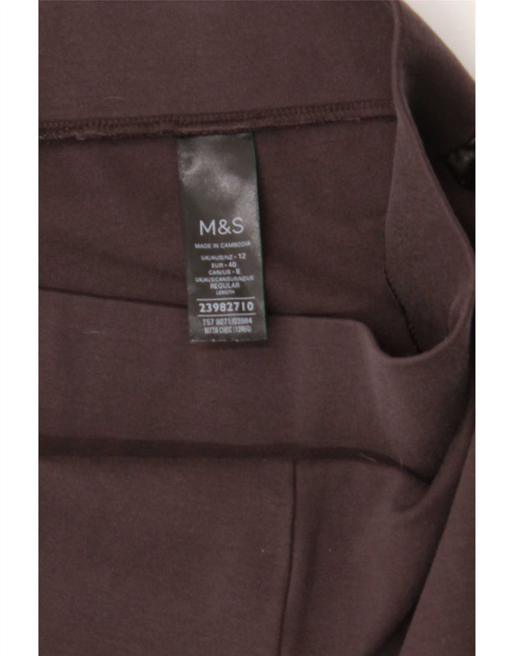 Damskie legginsy Marks & Spencer UK 12, średnia, bordowa wiskoza
