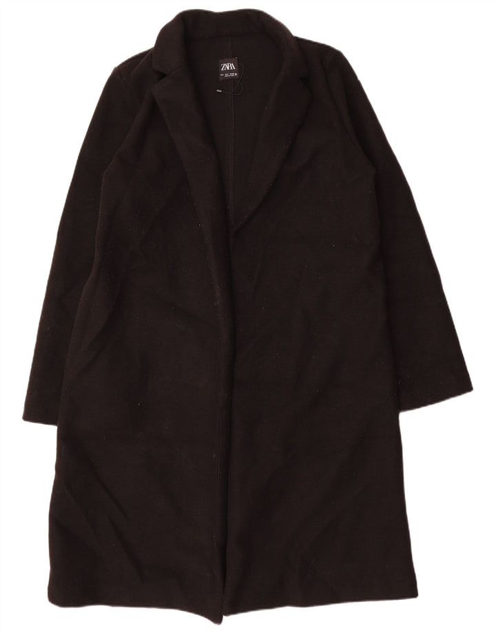 Damski otwarty płaszcz ZARA UK 16, duży, czarny, poliester