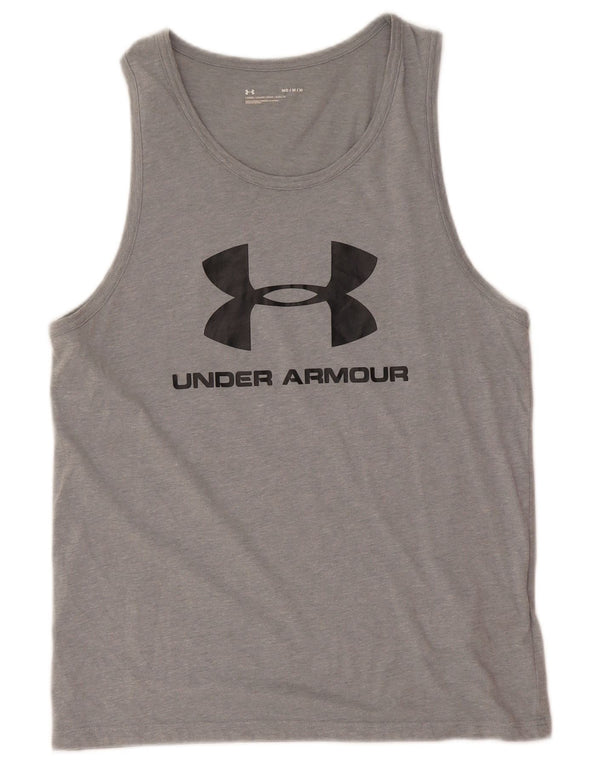 Męska kamizelka z grafiką Under Armour, średnia szara bawełna