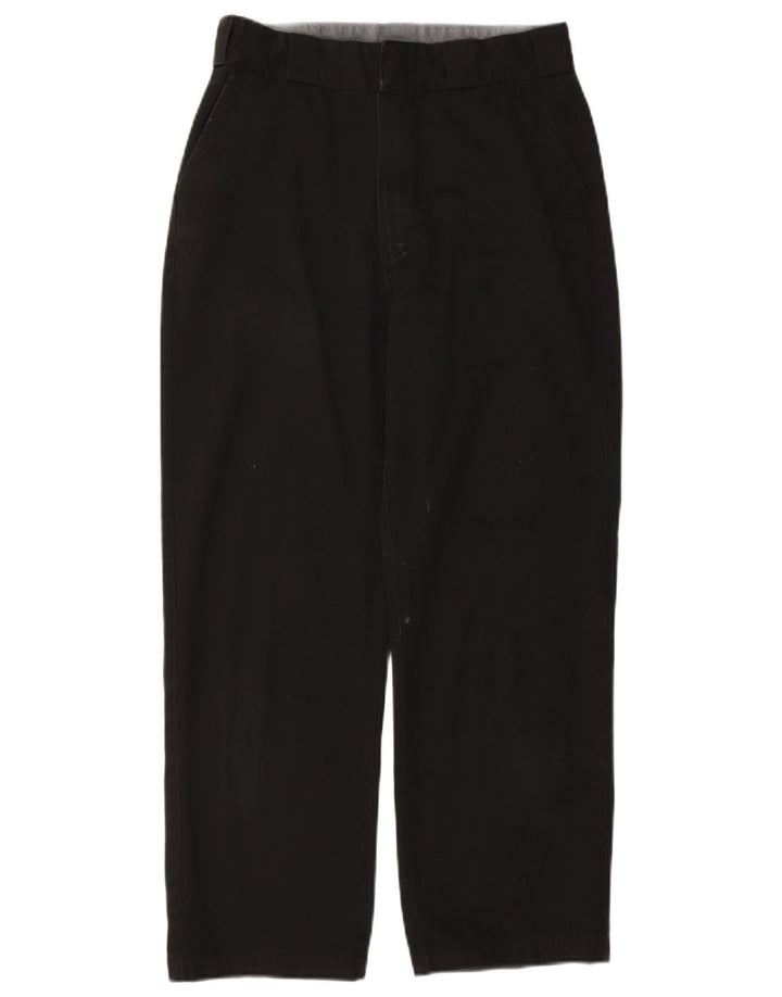 DICKIES Mens Straight Chino Trousers W28 L27 Black Polyester