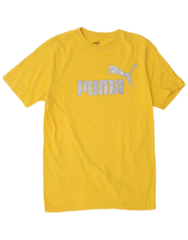 Męski T-shirt z grafiką PUMA, mały, żółty
