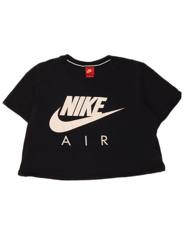 Damski T-shirt Nike Crop Graphic Top UK 16, duży, czarny, bawełniany