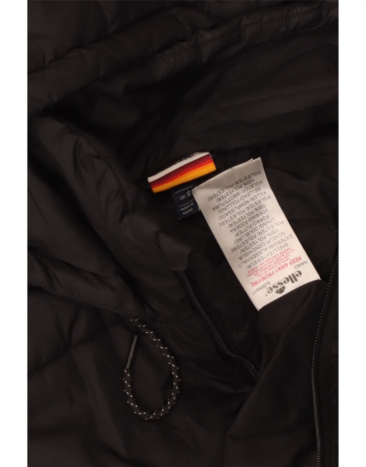 Damska, oversize'owa, wyściełana kurtka z kapturem Ellesse UK 6 XS, czarna, poliester