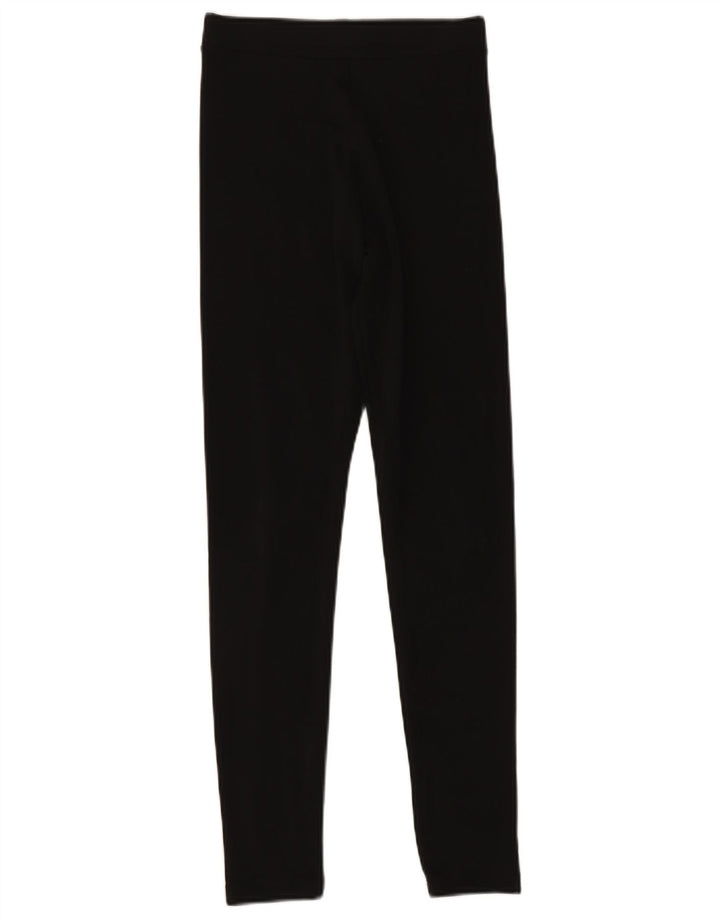 Damskie legginsy ADIDAS z grafiką UK 10, małe, czarne, poliestrowe