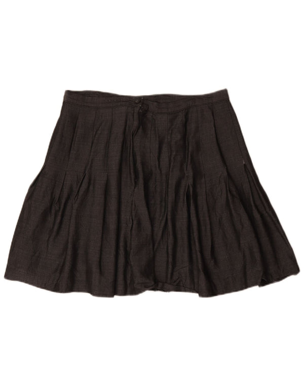 Marks & Spencer Damska plisowana spódnica w kształcie litery A UK 18 XL W32 Szara wiskoza