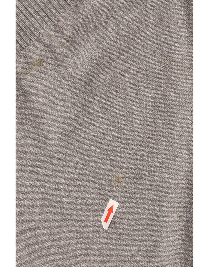 Męski sweter Jack & Jones z zamkiem błyskawicznym, mały, szary, bawełniany