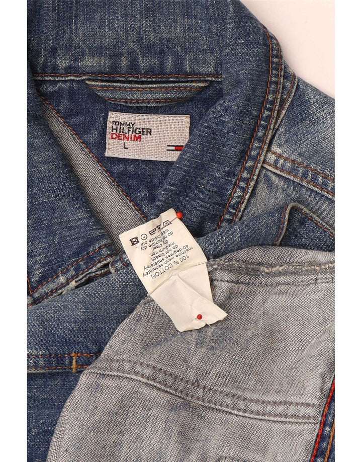 Damska kurtka dżinsowa Tommy Hilfiger UK 16, duża niebieska bawełna