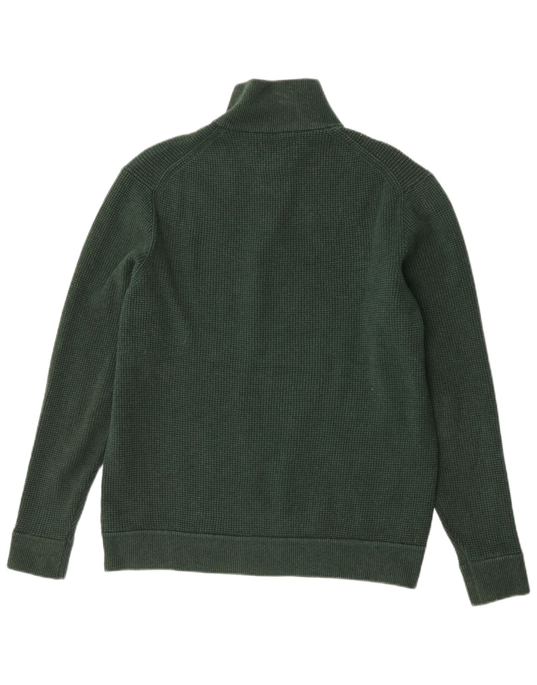 Marks & Spencer Męski sweter zapinany na zamek, duży, zielony, poliester