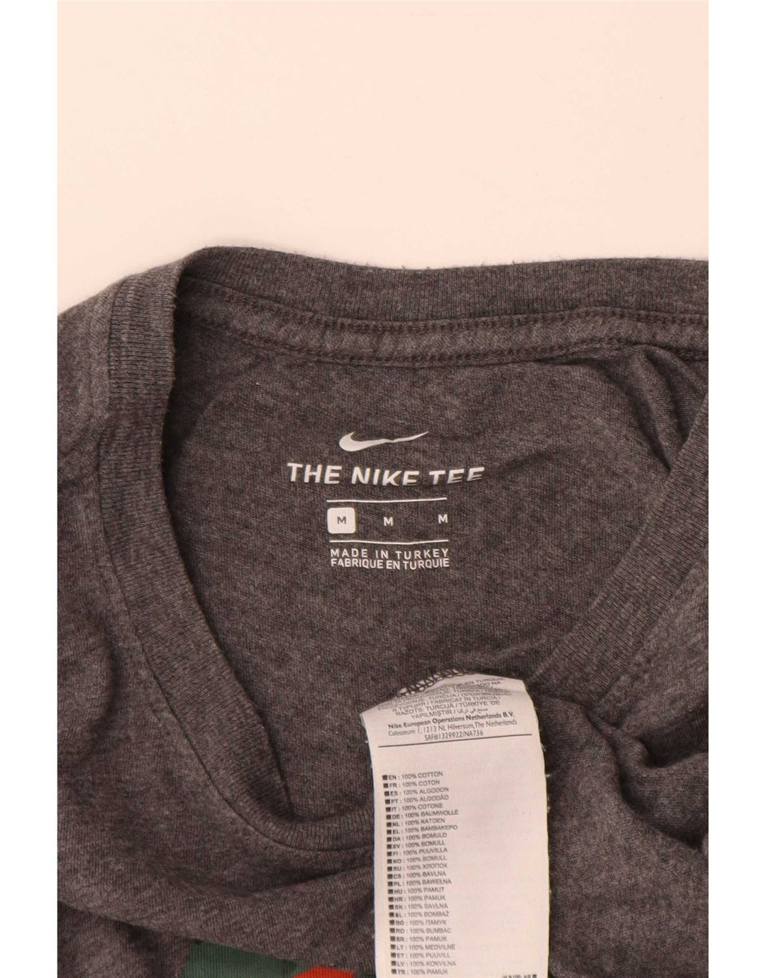 Męski T-shirt z grafiką Nike, średnioszary, bawełniany