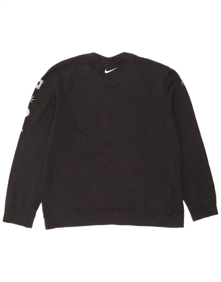 Męski sweter Nike Therma-Fit Graphic, średni czarny, bawełniany