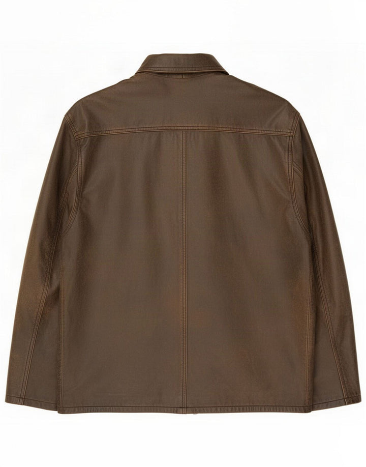 NEW MAN Męska kurtka skórzana UK 40 Large Brown Classic