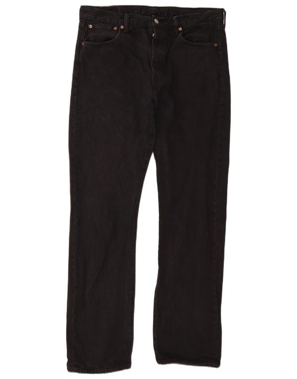 Męskie jeansy LEVI'S 501 Straight W34 L34 Czarne bawełniane