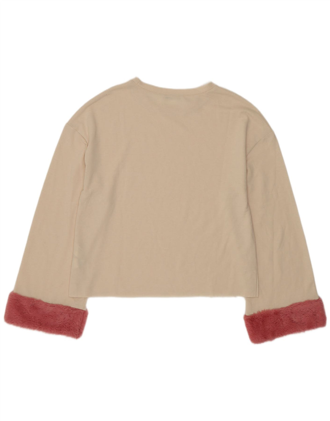 Damski top oversize z długim rękawem Zara UK 10 Small Beige Colorblock